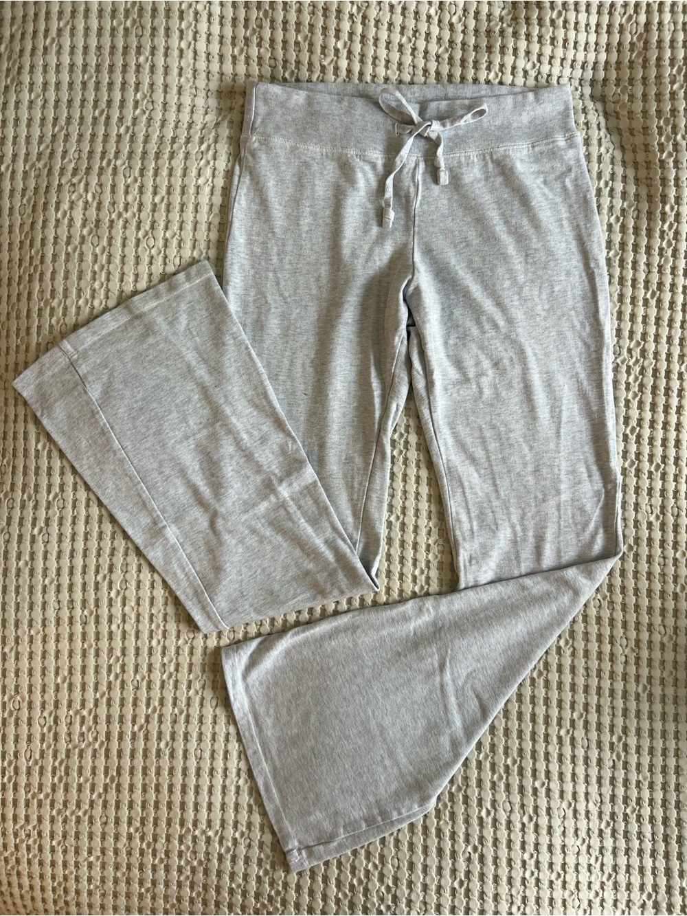 Brandy Melville 100% Cotton Heather Gray Flare Sweatpants One Size